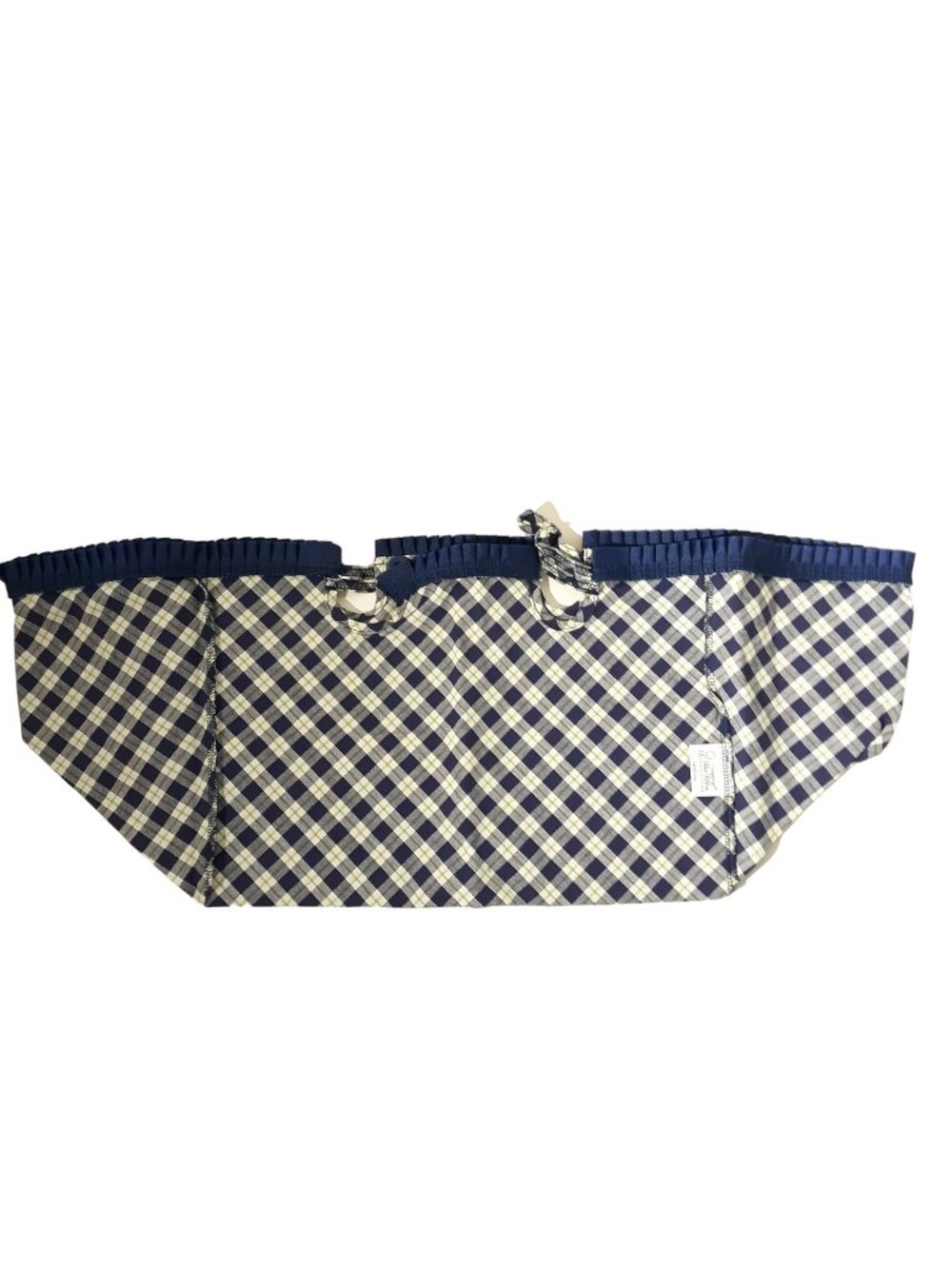 Longaberger Crafting #28682148 Canning Basket Liner Blue Ribbon Plaid Cotton New